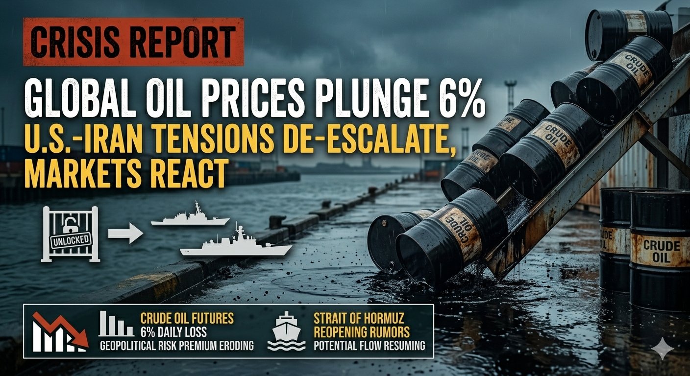 🔴Oil prices plunge sharply